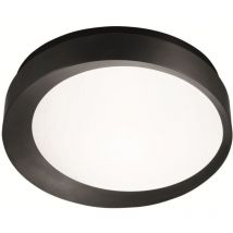Plafoniera Led D80 cm lira in metallo Nero con diffusore polimerico