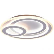 Mita plafoniera led bianca cerchi 3D con telecomando multifunzione regolazione intesita' e temperatura di colore d. 51CM