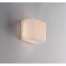 Plafoniera da esterno led togo quadrata bianca 5W con interruttore cct 10 cm. - Bianco
