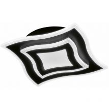 Plafoniera led plafoniera soggiorno lampada sala da pranzo lampada camera da letto, metallo nero, telecomando dimmerabile cct, 29W 2300lm 2700-6500K