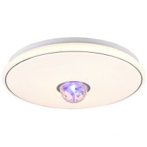Rave plafoniera led rotonda effetto cielo stellato con sfera centrale rotante rgb con telecomando multifunzione d. 38CM