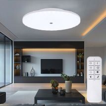 Plafoniera led telecomando luce soggiorno lampada da soffitto bianca diurna dimmerabile, cct, 36W 2400Lm bianco caldo/freddo, DxH 48,5x10 cm