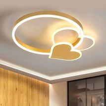 Plafoniera moderna a LED in acrilico a forma di cuore - Bianca, 50 cm, 45 W, dimmerabile con telecomando per soggiorno, camera da letto, cucina
