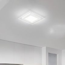 Plafoniera Moderna Bend Metallo e Alluminio Bianco Led Media