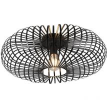 Plafoniera Nera Gabbia Aperta Ellissi Nera Johann Ø50 cm Trio Lighting