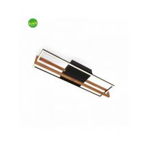 Plafoniera Nested Briloner 74x21cm Legno e Nero 22W