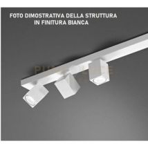 Plafoniera Oddy In Alluminio Colore Bianco 3 Faretti Attacco Gu10 Orientabili