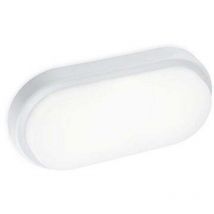 Plafoniera ovale led mm 200x10x4,5 da esterno bianca serie laser - Sovil