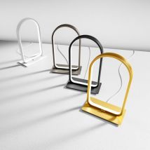 Lumetto Moderno Nicole Alluminio Nero Satinato e Silicone Bianco Led 12W