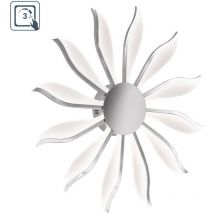 Plafoniera plafoniera soggiorno plafoniera led con dimmer a 3 livelli, metallo argento, 1x led 27W 1850Lm 3000K, PxH 65x5cm Wofi 10476