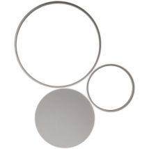 Plafoniera LED POIS in metallo verniciato 73x75 cm Silver