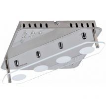 Plafoniera di alta qualità lampada cromo satinato illuminazione Brilliant G94133/77