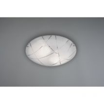 Webmarketpoint - Plafoniera Sandrina Vetro Graniglia Bianco 2xE27 Ø40 cm Trio Lighting