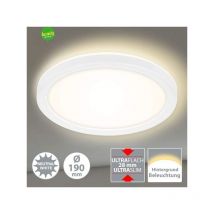 Plafoniera led Briloner slim ø19cm 12w bianco
