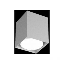 Plafoniera moderna top light plate 1129 pl10 gx53 led metallo lampada soffitto, finitura metallo grigio