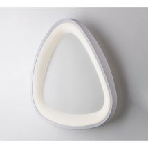 Belight - Plafoniera triangolare in metallo e alluminio laccato bianco con led integrato H.7 - ø 50