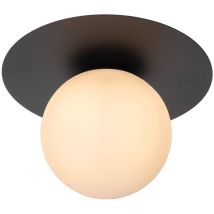 LUCIDE – Plafonnier Tricia – Ø25 cm – Métal et verre – Compatible variateur – 1x15W