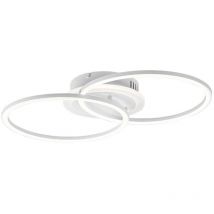 Reality Leuchten - Plafonnier led 2 Cercles 4000k Dimmable Blanc