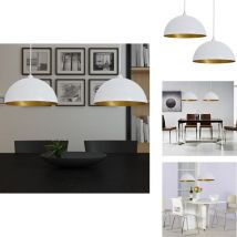Plafonnier 2 pcs Hauteur réglable Semi-sphérique Blanc - Luminaire Intérieur - Plafonnier - Luminaire Suspendu - Éclairage Intérieur - Lampadaire