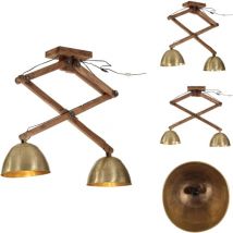 Plafonnier 25 w laiton antique 29x18x85 cm E27 - Lampe Industrielle - Plafonnier Design - Luminaire Vintage - Éclairage Rustique - Lampadaire Métal