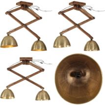 Vidaxl - Plafonnier 25 w laiton antique 29x18x85 cm E27 - Lampe Industrielle - Plafonnier Design - Luminaire Vintage - Éclairage Rustique