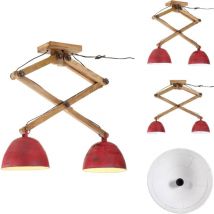 Vidaxl - Plafonnier 25 w rouge délavé 29x18x85 cm E27 - Lampe Industrielle - Plafonnier Design - Luminaire Vintage - Éclairage Rustique - Lampadaire