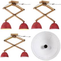 Vidaxl - Plafonnier 25 w rouge délavé 29x18x85 cm E27 - Lampe Industrielle - Plafonnier Design - Luminaire Vintage - Éclairage Rustique - Lampadaire
