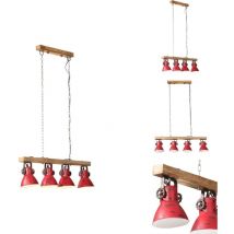 Plafonnier 25 w rouge délavé 90x24x111 cm E27 - Lampe Industrielle - Plafonnier Design - Luminaire Vintage - Éclairage Rustique - Lampadaire Moderne