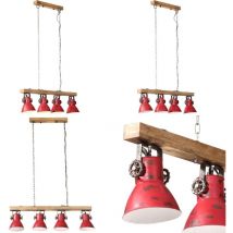 Vidaxl - Plafonnier 25 w rouge délavé 90x24x111 cm E27 - Lampe Industrielle - Plafonnier Design - Luminaire Vintage - Éclairage Rustique - Lampadaire