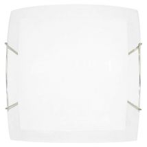 Energy - Plafonnier avec crochets en fil d'acier et plaque de verre blanche - 1xE27