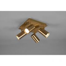Trio Lighting - Marley Spot 4 Spots GU10 Laiton Vieilli 24x24 cm