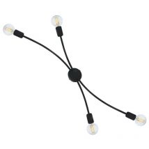 Energy - Plafonnier 4 lumières cadre peint noir 97x19xh32 cm