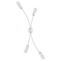 Energy - Plafonnier 4 Lumières Cadre Peint Blanc 97x19xh32 Cm