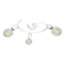 Energy – Plafonnier 3xE27 Blanc – Ø47 cm – Style moderne, cadre peint, 3 douilles E27 – Produit fabriqué en Italie