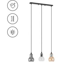 Uniprodo - Plafonnier - 5 ampoules - en forme de cloche en verre fumé Plafonnier Lampe de plafond Éclairage de plafond