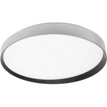 Alora - Plafonnier 60w 3000-4200-6500k Argent/noir 4,8x50x50cm 5400lm C/télécommande