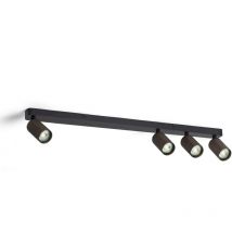 Ledkia - Plafonnier Aluminium Breixo 4 Spots Bronze