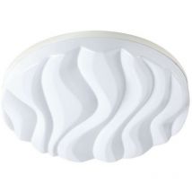 Diyas - Inspired Mantra - Arena - Plafonnier Encastré Large Rond 45W led IP44 3000K, 4050lm, Blanc Mat, Acrylique Blanc