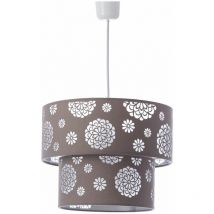 Lustre floral en polyester marron
