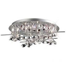 Inspired Aviance Plafonnier encastré à 8 ampoules G4, chrome/cristal poli, non compatible avec les LED/CFL