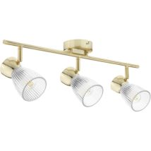 Lustre BEST – 3xE14 – Métal et verre – Noir et or – Style moderne