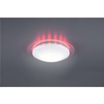 Reality - Plafonnier led Bilbo effet étoile diffuseur blanc avec bord transparent avec rgb rétro-éclairé et télécommande multifonction
