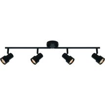 Nordlux - Plafonnier Boston 4-rail Métal Noir, H.15,5 IP20 GU10 / Intérieur