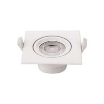 Optonica - Plafonnier carré encastrable blanc led 7W cob éclairage 35W - Blanc du Jour 6000K