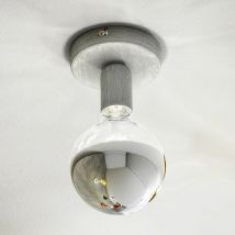 Gea Luce - Plafonnier classique point e27 led plafonnier applique, finition métal béton