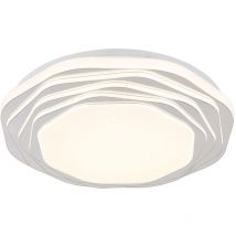 Globo Lighting - Plafonnier de cuisine, plafonnier de salon, opale chromé, intensité variable, 3 niveaux, led cct