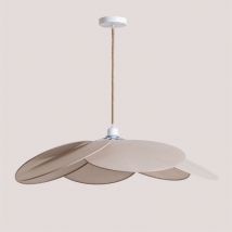 Plafonnier Okai Style Sklum Brun noisette Ø87 cm