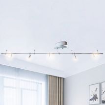 Xelux - Plafonnier déformable 5 spots orientables inclinables comp led 35 w acier brossé