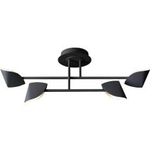 Mantra - Plafonnier design, Plafonnier design Capuccina 4L Noir en Metal