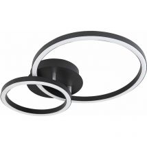 Plafonnier design plafonnier rond lumineux salon anneau lumineux à ajuster, métal acrylique, 1x led 18 watts 600 lumens, LxlxH 42x30x7,5 cm